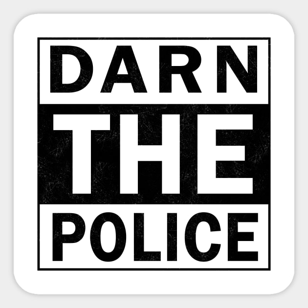 Darn The Police Sticker by PaletteDesigns